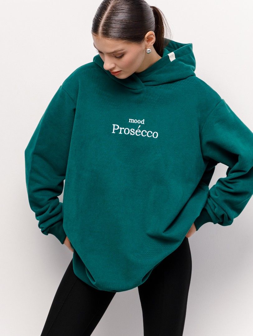 Худи женское с капюшоном "mood Prosecco" зеленый YA TREND — фото 2