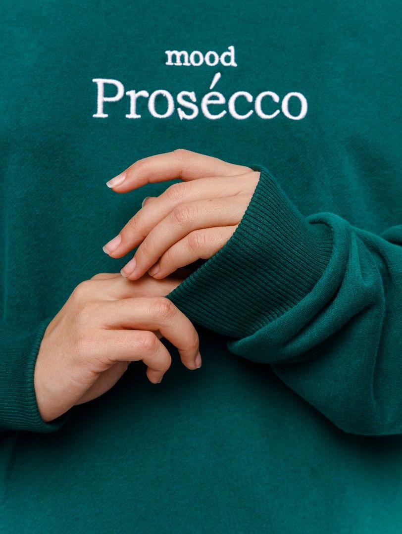 Худи женское с капюшоном "mood Prosecco" зеленый YA TREND — фото 6