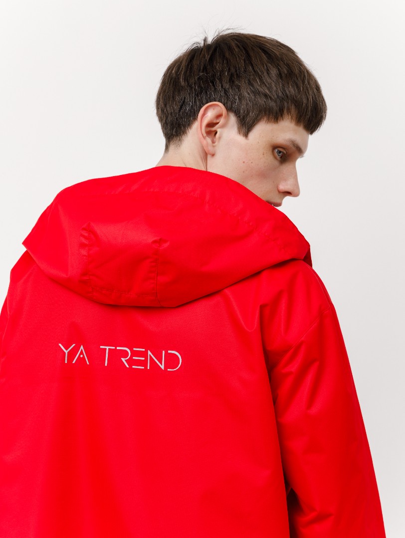 Дождевик мужской с мембраной красный YA TREND — фото 8