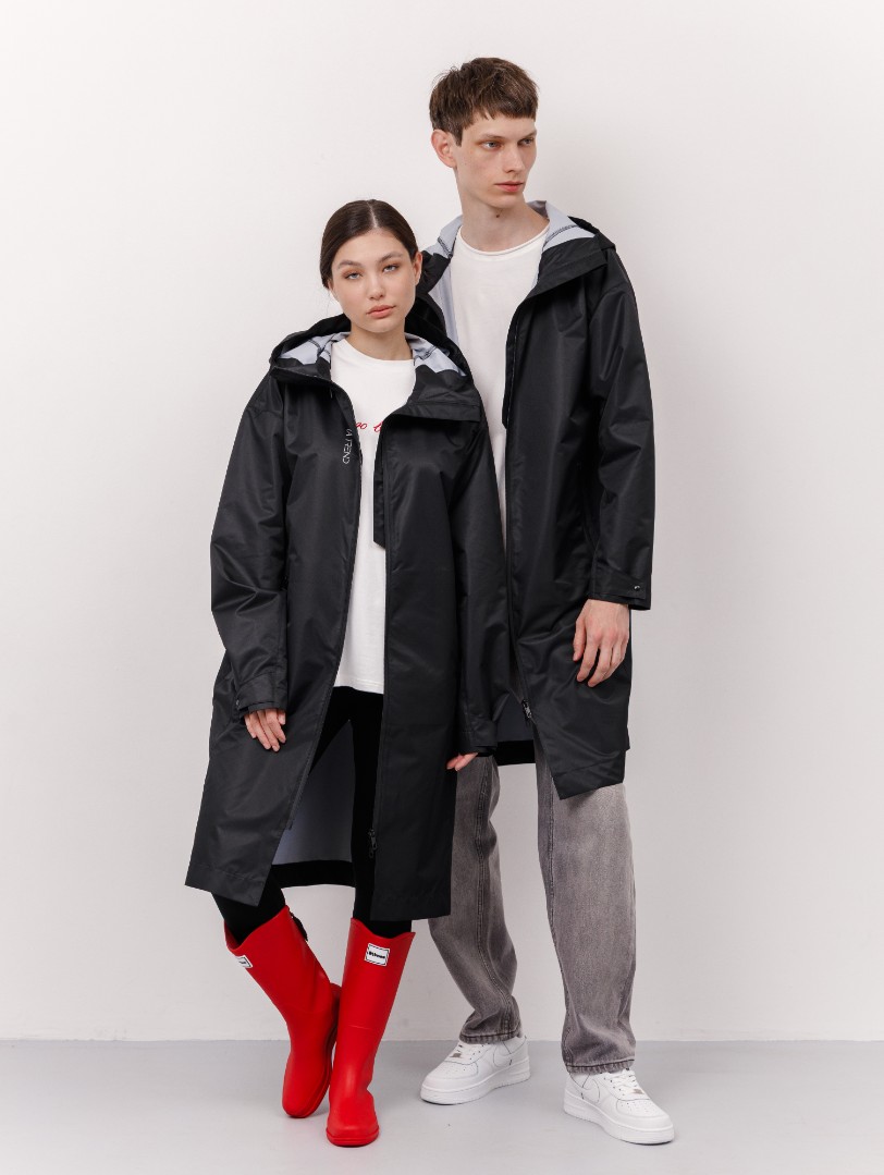 Дождевик женский с мембраной черный YA TREND — фото 4