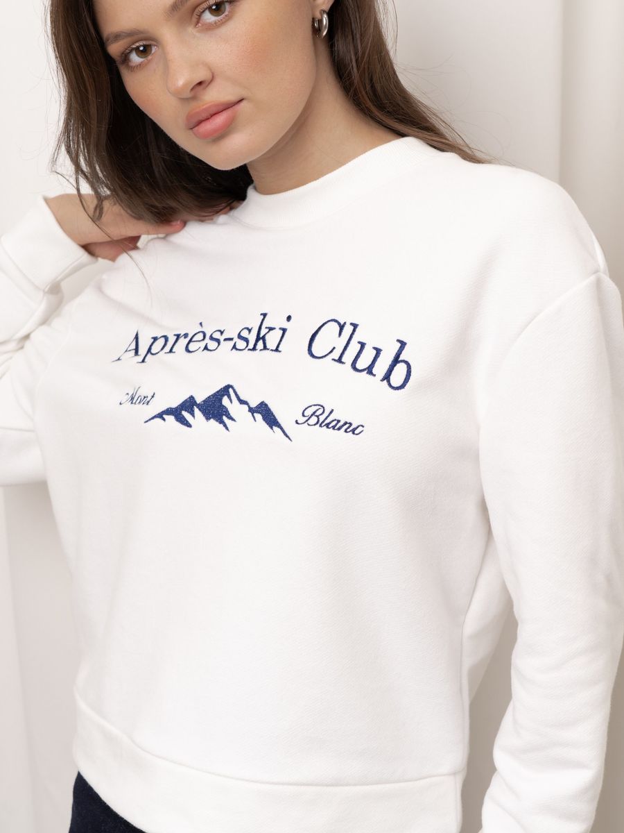 Свитшот женский Apres-ski Club футер молочный YA TREND — фото 15