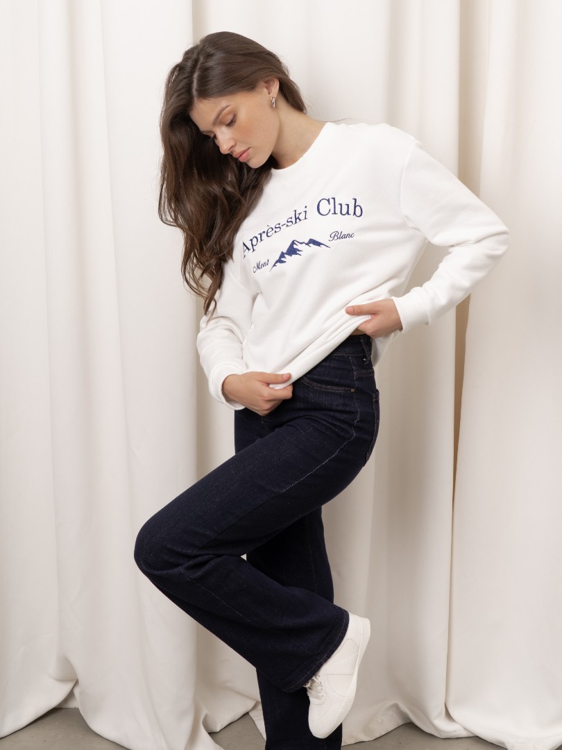 Свитшот женский Apres-ski Club футер молочный YA TREND — фото 4