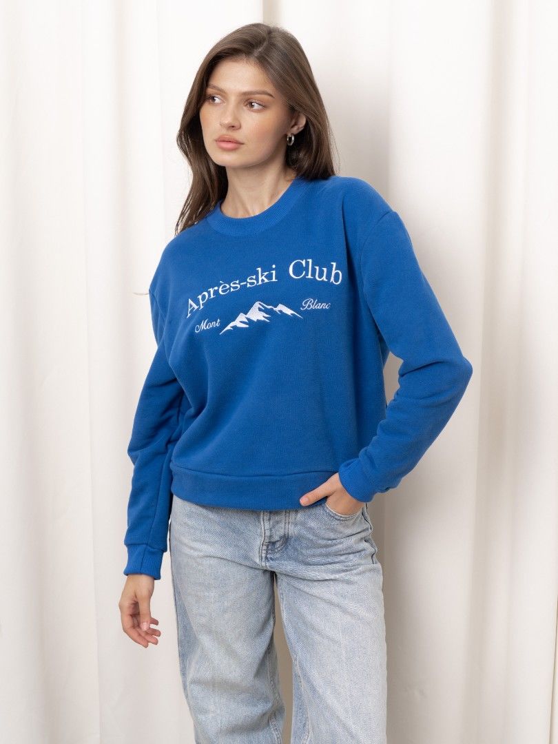 Свитшот женский Apres-ski Club футер синий YA TREND — фото 2
