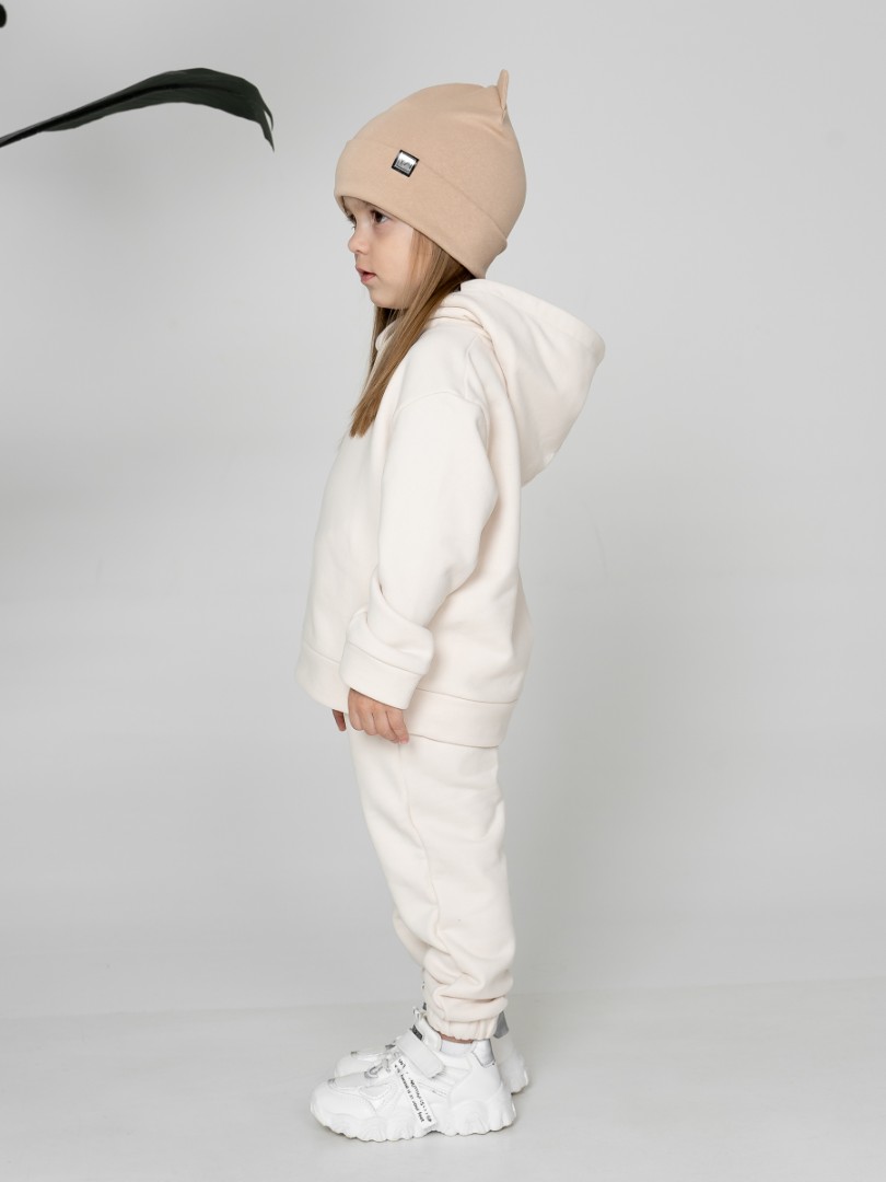 Костюм с капюшоном детский, рост 98-128 бежевый YA TREND — фото 7
